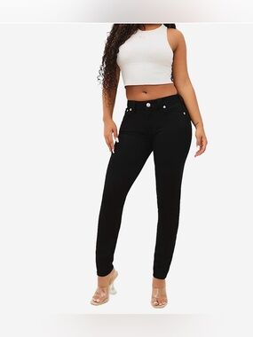 TRUE RELIGION HALLE MID RISE SUPER SKINNY JEAN. New